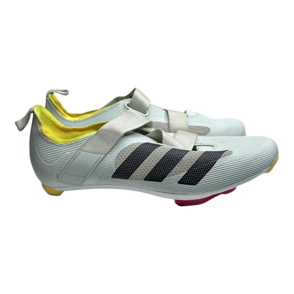 Adidas The Road Shoe Mens 9 Green Cycling Shoes 3 Bolt Clipless Road Sneakers